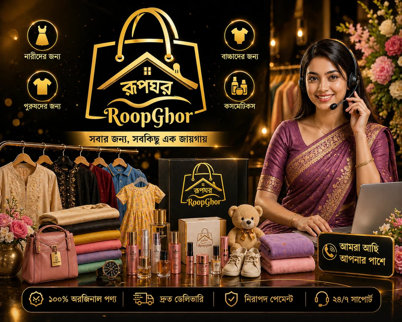 Contact Support Team RoopGhor - রূপঘর