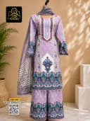 ডুবাই সিল্ক রেডি থ্রিপিস - L - DarkSlateGray - RoopGhor - রূপঘর