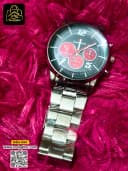 স্টাইলিশ ক্রোনোগ্রাফ রিস্ট ওয়াচ WM1 - L - silver - RoopGhor - রূপঘর
