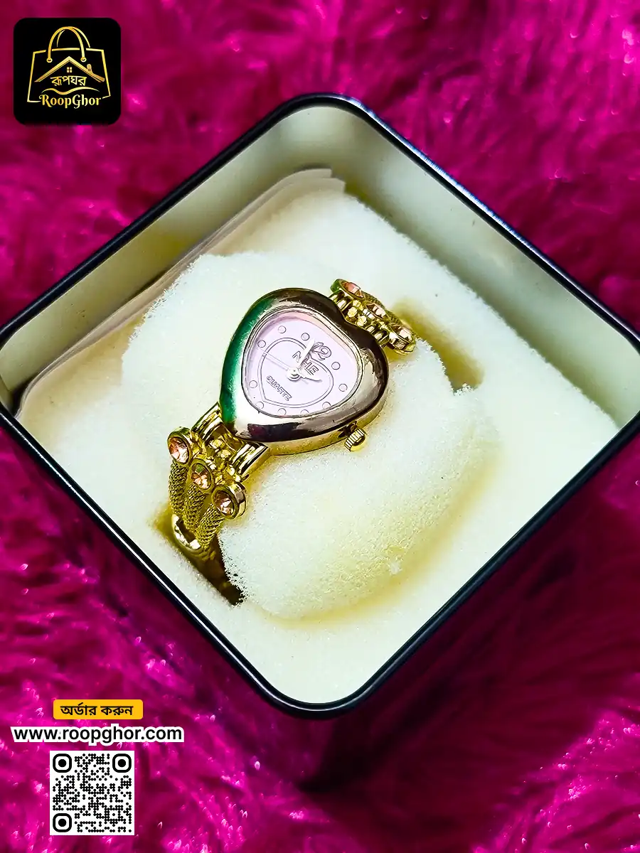 এলিগেন্ট লেডিস রিস্ট ওয়াচ WW7 - L - white - RoopGhor - রূপঘর