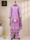 ডুবাই সিল্ক রেডি থ্রিপিস - L - black - RoopGhor - রূপঘর