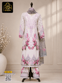 ডুবাই সিল্ক রেডি থ্রিপিস - L - black - RoopGhor - রূপঘর